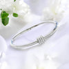 Gold-Plated American Diamond Studded Bangle Style Anti-Tarnish Bracelet for Women