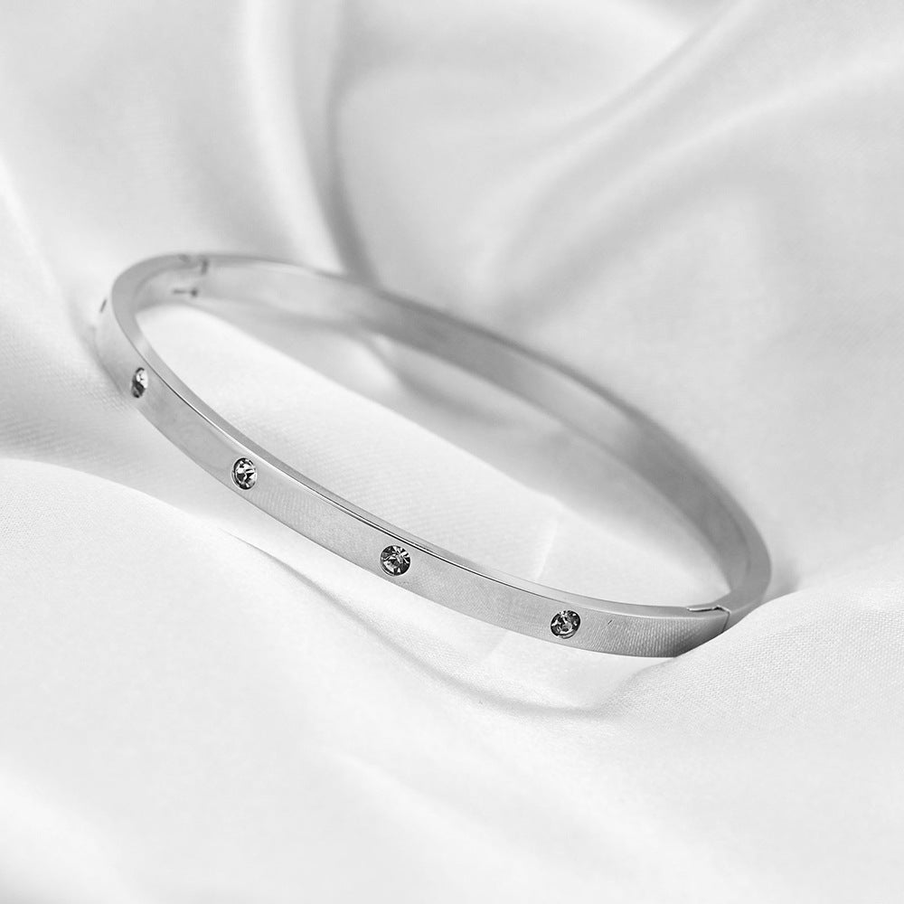 Myjewel Love Designer high polish Stainless Steel Bracelet Set Famous Branded Women's Jewelry Diamond Pearl Stone Bangles