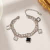 Stainless Steel Gold-Plated Mother of Pearl Clover Anti-Tarnish Bracelet for Women