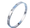 Gold Plated Stainless Steel Contemporary and Anti-Tarnish Love AD Bracelet for Women