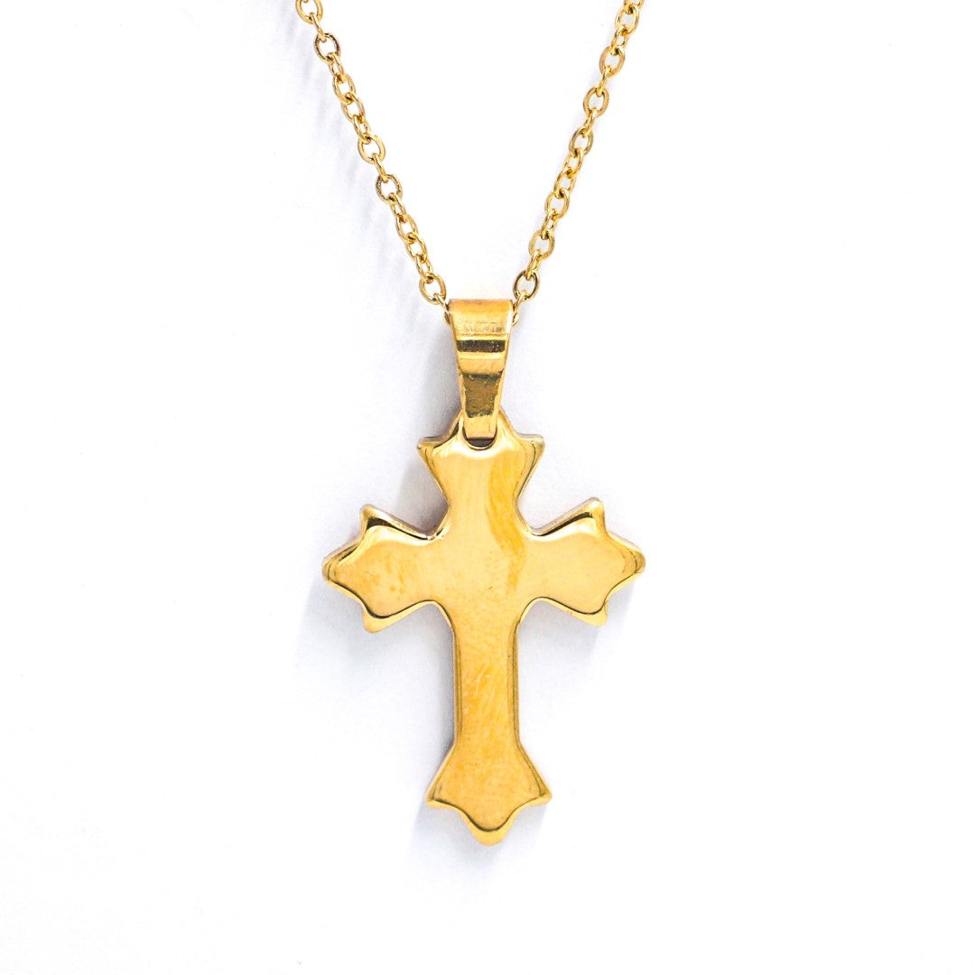 Cross pendant chain for male and female Gold Color – Myjewel India