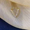 Premium Quality 18k Gold Plated Minimalist CZ Zircon Unique Design Ring For Women