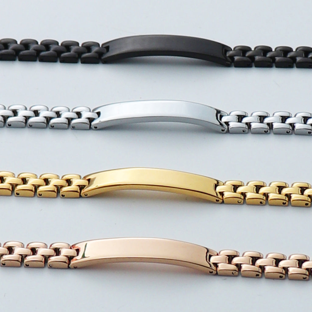 Premium Steel Engravable Bracelets for Men & Women - Available in 4 Colors