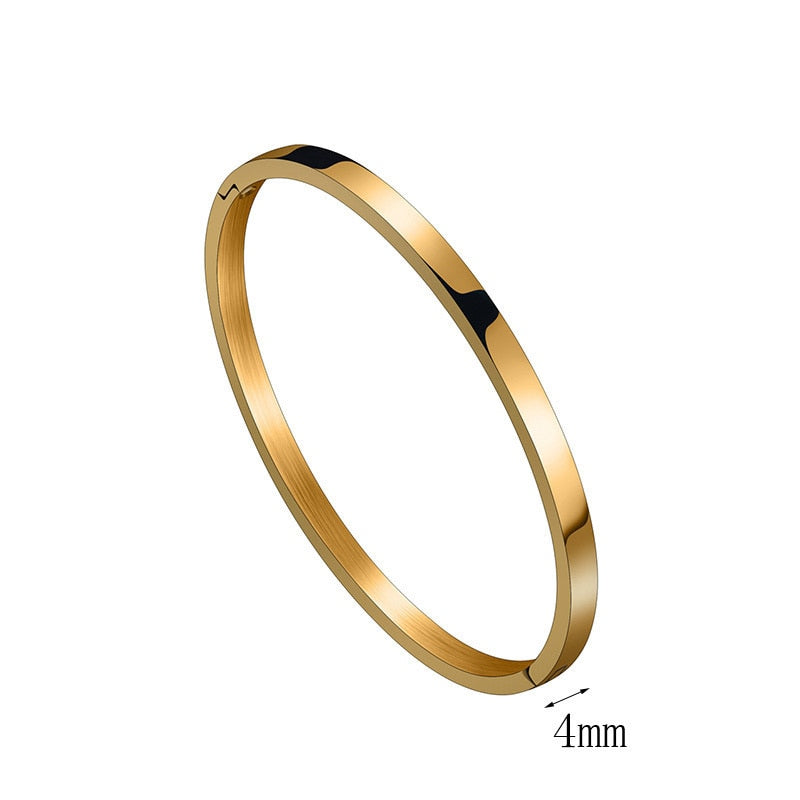 Premium Quality Full Covered High Polished Bracelet for Men and Women - Gold Color