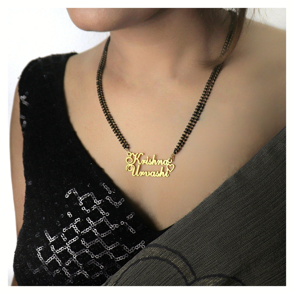 Gold Plated Premium Quality Mangal Sutra Name Necklace