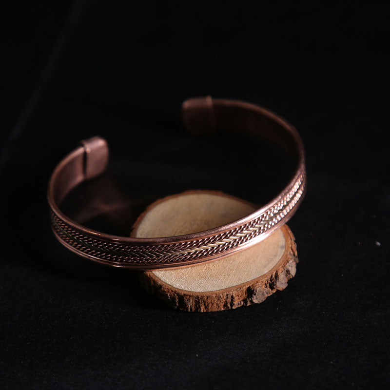 MJBR00041COP Pure Copper Designer Healthy Bracelet for Men & Women