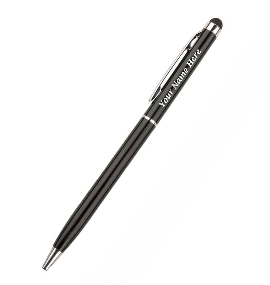 Sleek Black Metal Dual-Use Capacitive Pen: Perfect for All Touch Screen Devices and Gifting