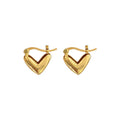 New Korean Light Luxury Fashion Elegant Metal Love Stud Drop Earrings for Women