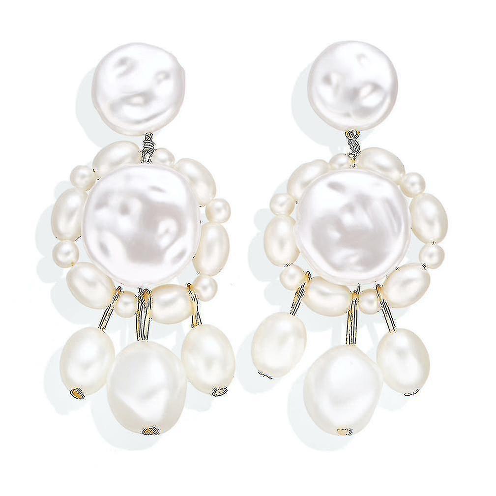 Freshwater Pearl Long Drop Dangle Earrings for Women