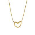 Gold Plated Heart Pendant Anti Tarnish Necklace for Women