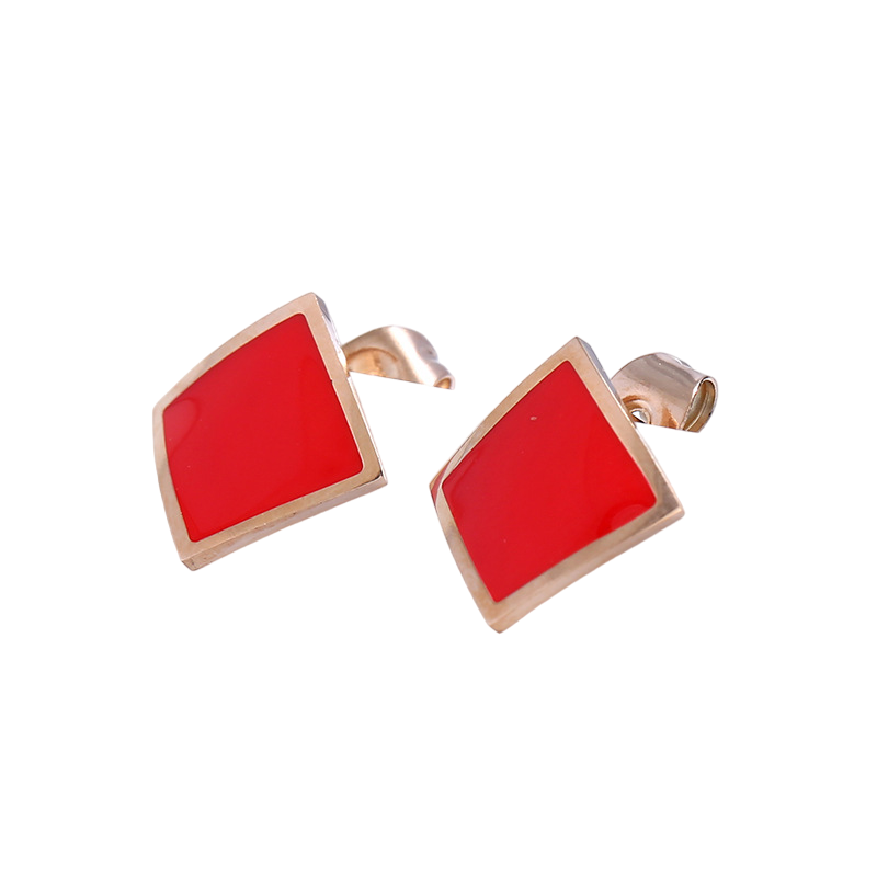 Fashion White Square Shape Studs Earrings for Women