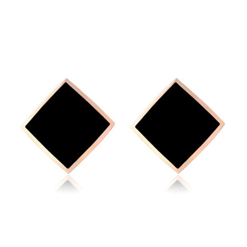 Fashion White Square Shape Studs Earrings for Women