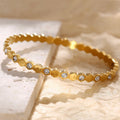 Gold-Plated AD Bangle-Style Hexagonal Anti-Tarnish Bracelet for Women