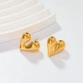 Gold-Plated Anti-Tarnish Heart-Themed Earrings for Girls and Women
