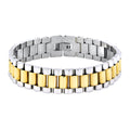 Luxurious Style Refined 316L Surgical Stainless Steel 22K Gold Rhodium Bracelet for Men