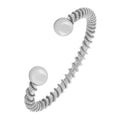 Rugged Mesh Rope 316L Stainless Steel Cuff Kada Bracelet Bangle For Men