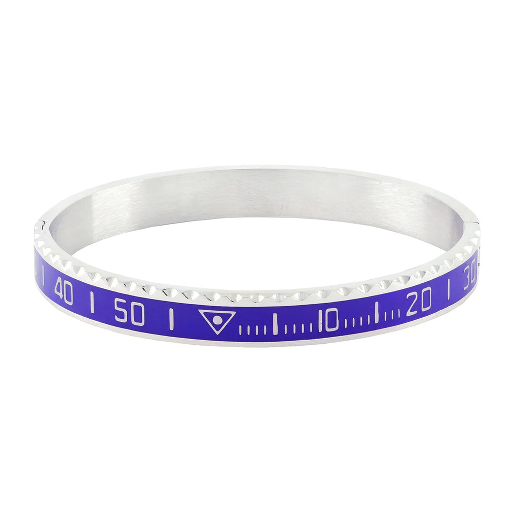 Rev Up Your Style with our Speedometer Biker Silver Stainless Steel Kada Bangle Bracelet for Men