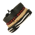 Artisan-Crafted Multi-Strand Leather Wrist Band Casual Bracelet for Men