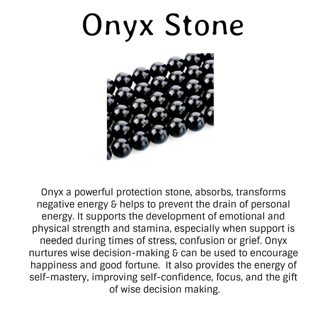 Distance Bracelet with Onyx Lava Reiki Meditation Yoga Healing Beads