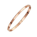 Chic Stainless Steel Screw Bracelet Bangle Kada For Women Rose Gold