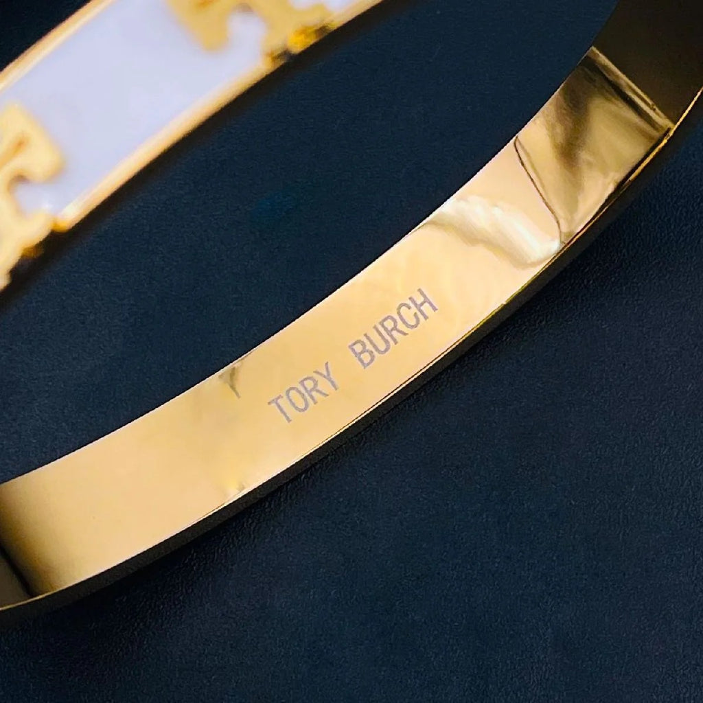 18K Gold Luxury Enamel Stainless Steel Bangle Kada for Women
