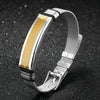 Exquisite Fashion Stainless Steel Bracelet in Elegant Gold Finish, Tailored for Discerning Men