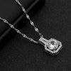 Elegantly Shimmering Moissanite Pendant Chain Necklace - A Captivating Trend for Women