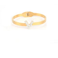 Stylish Letter V Shape Stainless Steel Crystal Bangle Bracelet For Women