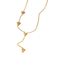 Gold-Plated Anti-Tarnish Heart Themed Long Necklace for Women