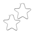 Star Hoop Silver Plated Stainless Steel Earrings for Women
