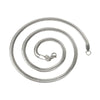 Elegant 22-Inch 316L Stainless Steel Silver Silk Herringbone Snake Chain
