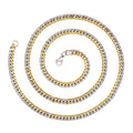 Timeless Luxury 316L Stainless Steel 22K Gold Rhodium Plated Curb Chain for Men