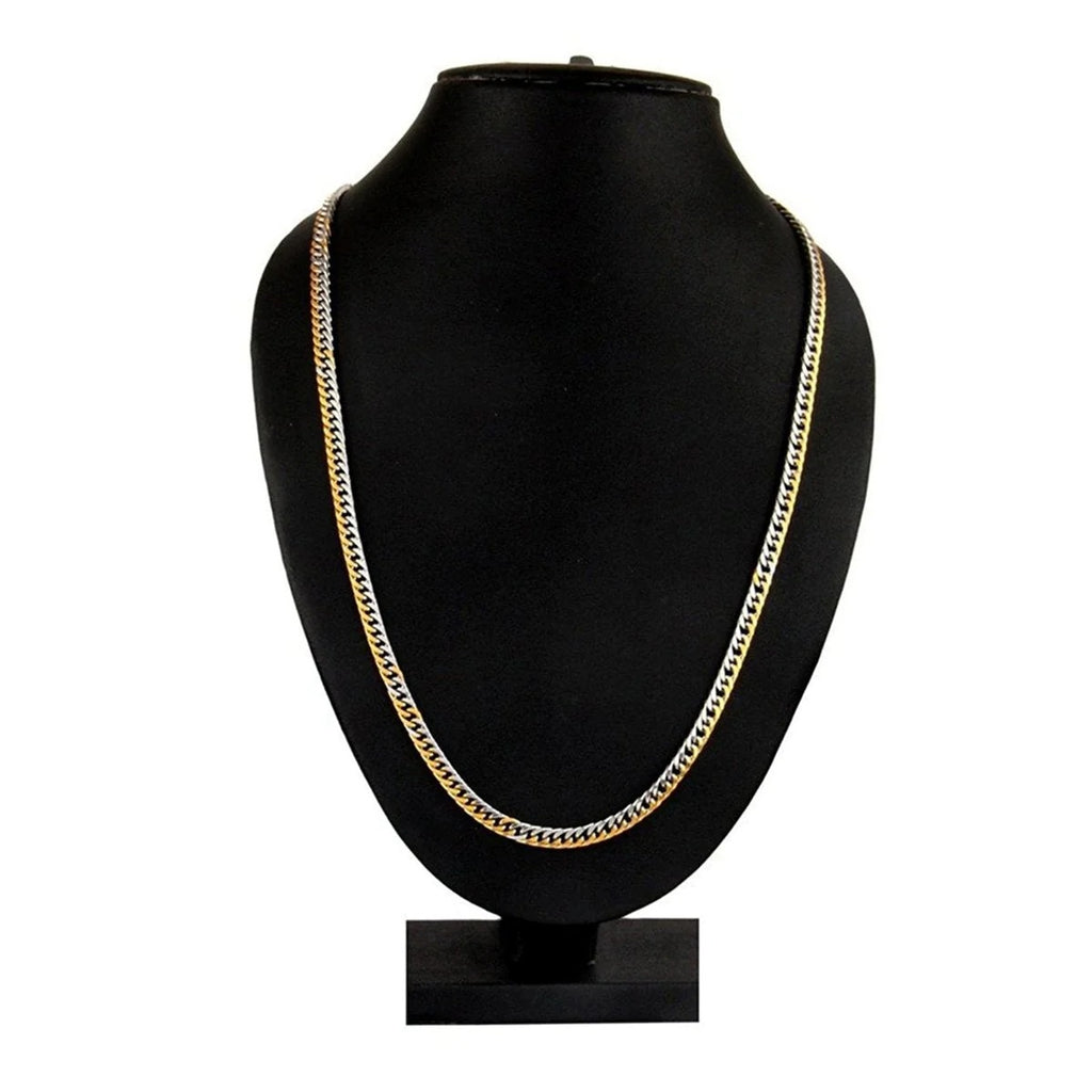 Timeless Luxury 316L Stainless Steel 22K Gold Rhodium Plated Curb Chain for Men