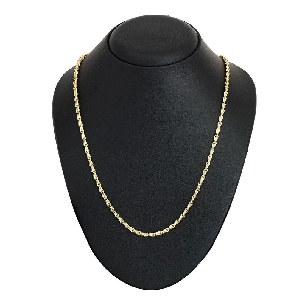 Exquisite Craftsmanship 3D Traditional 22K Gold Plated 24" Chain for Men and Women