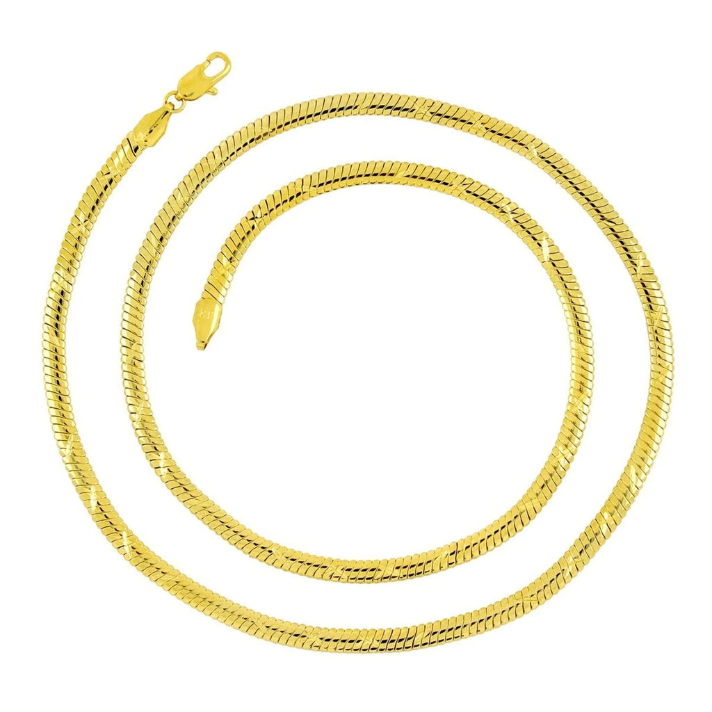 22K Gold 24-Inch Chain Crafted by Italian Designer from 316L Stainless Steel