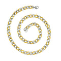 Premium 316L Stainless Steel Curb Chain with Silver and Gold Plating - 24
