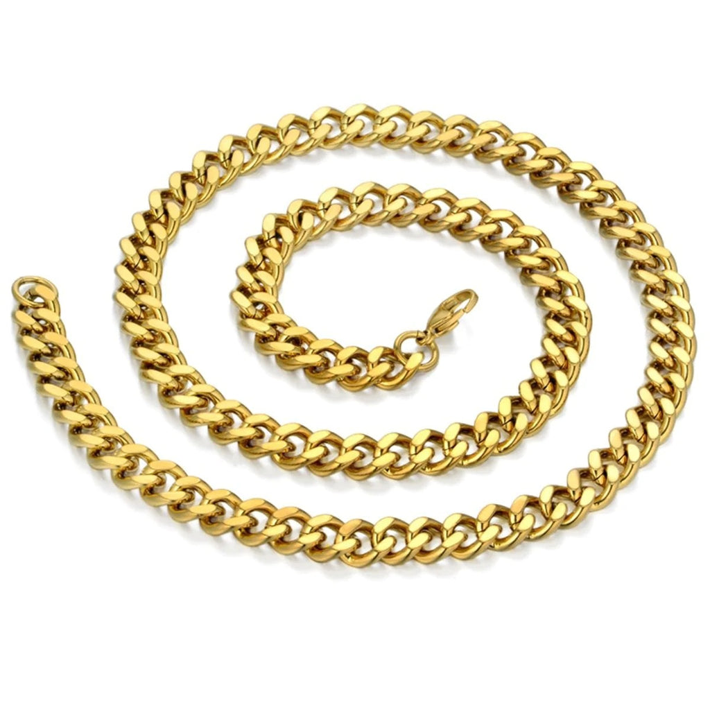 18K Gold Plated 316L Stainless Steel 18" Chain Necklace for Men