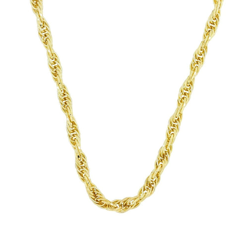 Men's Necklace Chain with Wave 18K Gold 316L Surgical Stainless Steel Design