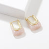 Classic Vintage Fashion Stud with Solid Color Blue Acrylic Earrings For Women