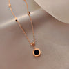 Exquisite 18K Gold-Plated Roman Numeral Timeless Elegance Necklace for Women