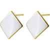 Fashion White Square Shape Studs Earrings for Women