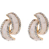 Twisted Rhinestone Shiny Exquisite Simple Design Stud Earrings for Women