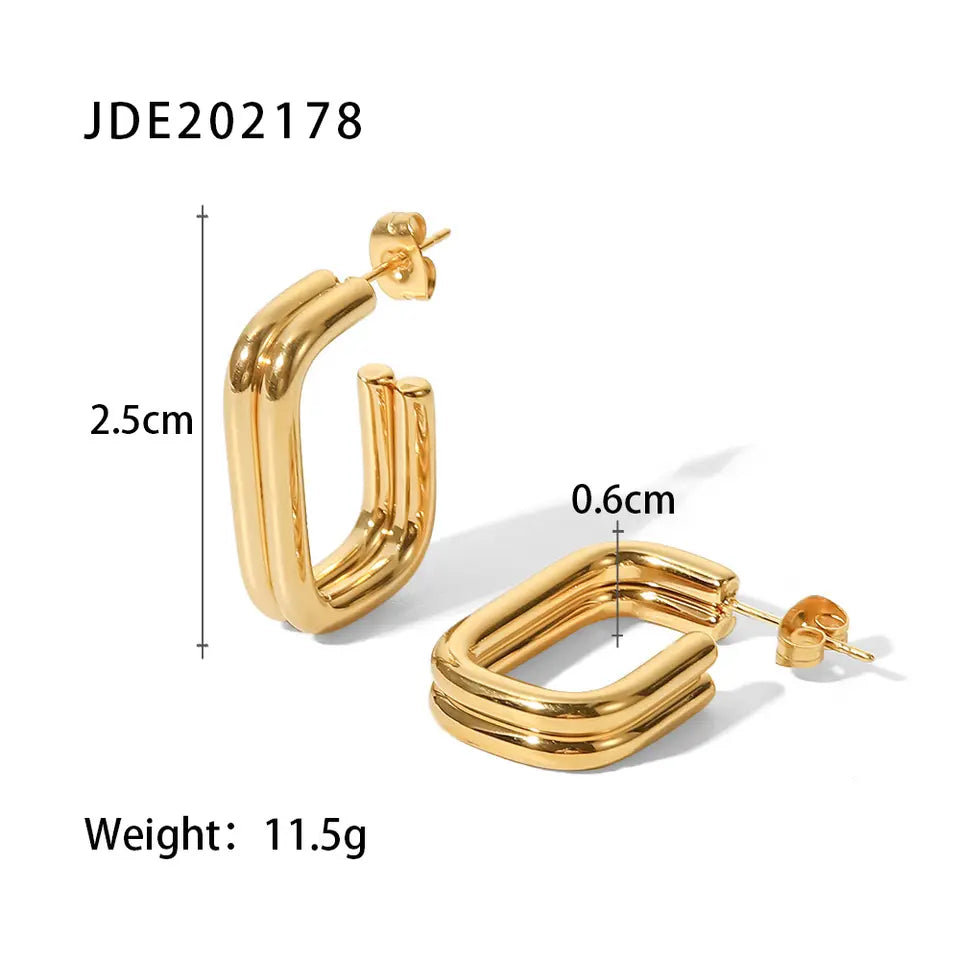 Premium Quality Gold Plated Stainless Steel Earrings for Women