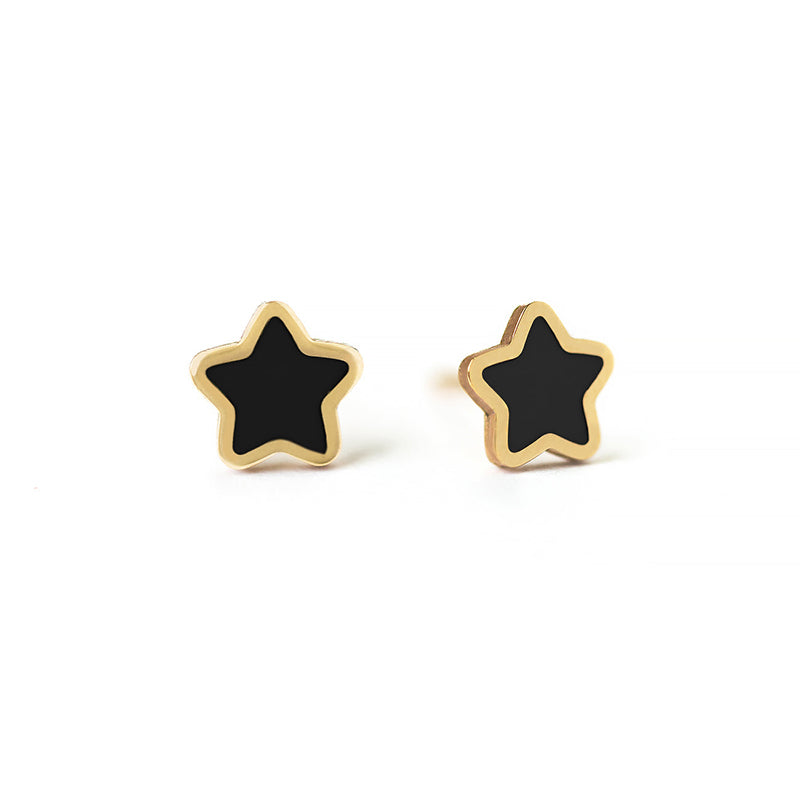 Mother of pearl gemstone Blue star studs turquoise stud earrings