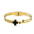 Four Leaf Clover Stainless Steel lucky and stylish Crystal Bracelet for women