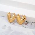 Gold Plated Anti-Tarnish Heart Themed Earrings Women & Girls