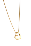 Gold-Plated Anti-Tarnish Heart-Themed Pendant Necklace for Women
