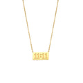 Gold Plated Anti Tarnish 11:11 Angel Make a Wish Pendant Stainless Steel Necklace for Women
