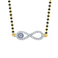 Turkish Blue Evil Eye Nazariya with Infinity Design Zircon Mangalsutra for Women