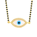 Turkish Evil Eye Nazariya with Mother of Pearl and Zircon Mangalsutra for Women